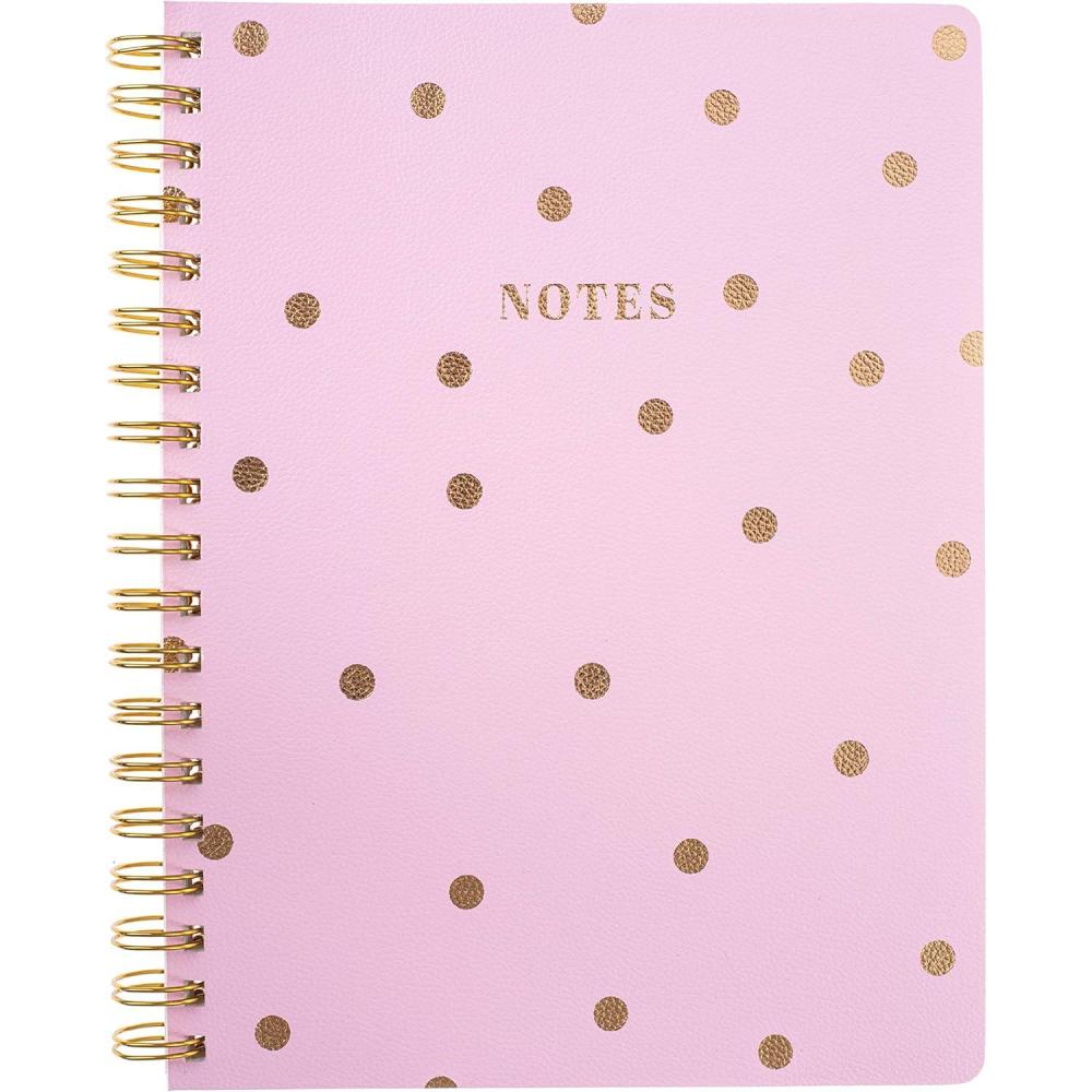 imageGraphique Vegan Leather Spiral Journal Green Today 8 x 10quot 192 Lined Pages quotTodayquot Quote Embellished in Golf Foil on the Cover Perfect for Taking Notes Lists and MorePolka Dot Notes