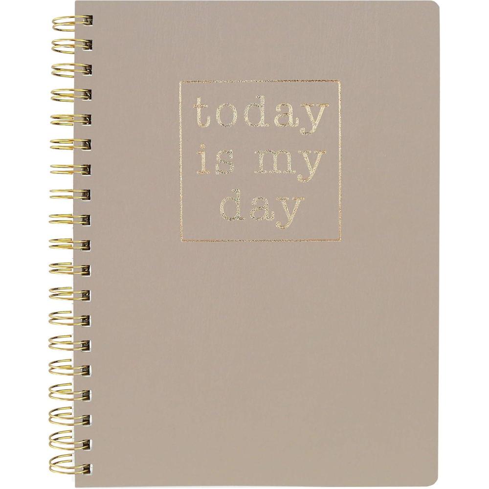 imageGraphique Vegan Leather Spiral Journal Green Today 8 x 10quot 192 Lined Pages quotTodayquot Quote Embellished in Golf Foil on the Cover Perfect for Taking Notes Lists and MoreToday