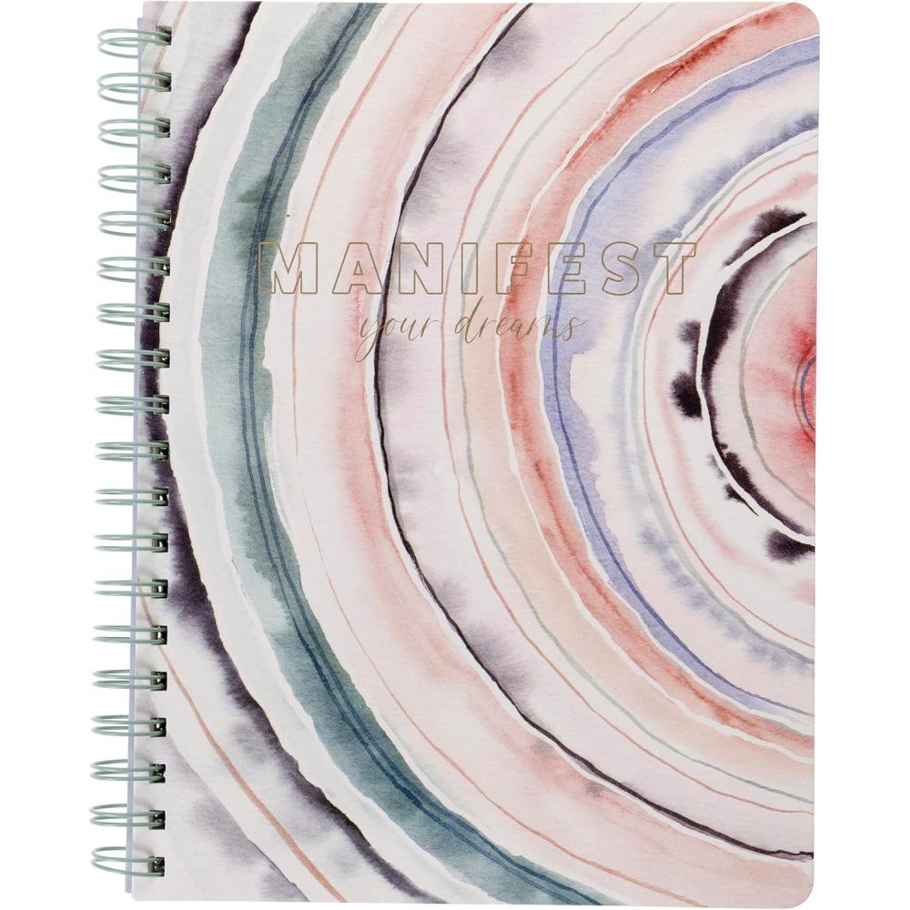 imageGraphique Vegan Leather Spiral Journal Green Today 8 x 10quot 192 Lined Pages quotTodayquot Quote Embellished in Golf Foil on the Cover Perfect for Taking Notes Lists and MoreManifest