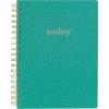 Graphique Vegan Leather Spiral Journal, Green Today – 8” x 10″, 192 Lined Pages, “Today” Quote Embellished in Golf Foil on the Cover – Perfect for Taking Notes, Lists and More(Green Today)