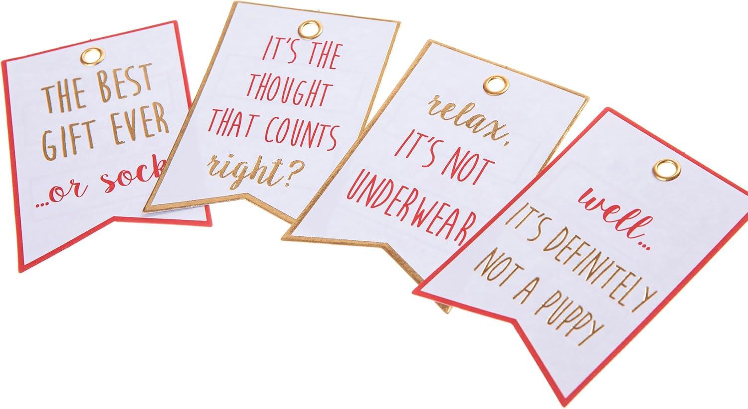 imageGraphique Plaid Truck Holiday Single Gift Tags 16 Tags 25 x 5 Includes Bakers Twine Embellished with Clear Glitter Perfect for Personalizing Gift Bags and Seasonal FavorsFunny Text