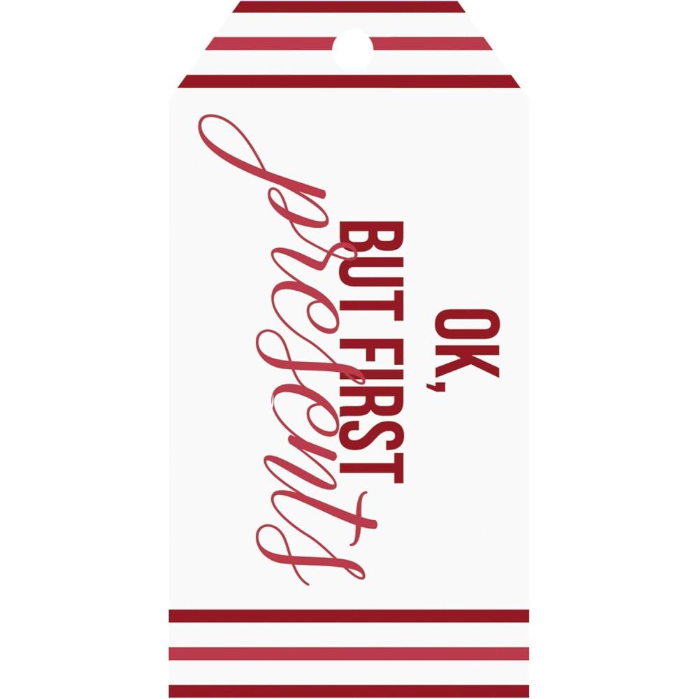 imageGraphique Plaid Truck Holiday Single Gift Tags 16 Tags 25 x 5 Includes Bakers Twine Embellished with Clear Glitter Perfect for Personalizing Gift Bags and Seasonal FavorsBut First