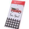 Graphique Plaid Truck Holiday Single Gift Tags (16 Tags, 2.5” x 5”) – Includes Bakers Twine, Embellished with Clear Glitter, Perfect for Personalizing Gift Bags and Seasonal Favors(Plaid Truck)