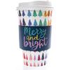 Graphique Disposable Travel Cups | Rainbow Trees Design | Set of 12 | Includes Cups, Lids, & Sleeves | Hot Coffee, Chocolate, Tea | Cold Beverages | Drinks to Go | 16 oz