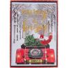 Graphique Santa Driving Holiday Cards – Pack of 15 Cards with Envelopes – Christmas Greetings – Glitter Accents – Boxed Set – 4.75″ x 6.625″