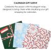 Holiday Calendar Sleeves by Graphique, Set of 3, Christmas Gift Wrap Fits Standard 12” x 12” Monthly Wall Calendars, Decorative Protective Calendar Cover, Peel and Seal Envelope, 12.5” x 12.5”
