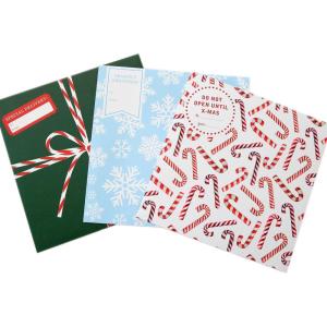 Holiday Calendar Sleeves by Graphique, Set of 3, Christmas Gift Wrap Fits Standard 12” x 12” Monthly Wall Calendars, Decorative Protective Calendar Cover, Peel and Seal Envelope, 12.5” x 12.5”