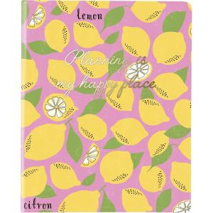 Graphique Weekly Vinyl Journal – Keep Growing Design – 8″ x 10″, 120 Lined Pages – Features Year in Review Page(Lemon)